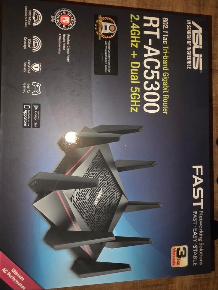 ASUS RT-AC5300 Tri-Band Gigabit Router, Computers en Software, Routers en Modems, Ophalen
