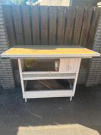 Konijnenhok + konijn te koop, Dieren en Toebehoren, 110 cm of meer, Ophalen of Verzenden, Zo goed als nieuw, 90 cm of meer