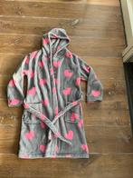 HEMA Badjas Grijs Roze Hartjes 134/140, Meisje, Ophalen of Verzenden, Hema, Overige typen