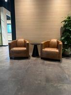 Nieuwe aviator fauteuil 100 % rundleer handgemaakt, Minder dan 75 cm, Nieuw, Hout, Ophalen of Verzenden
