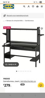 IKEA FREDDE Gamebureau - Zwart  bureau ikea, Ophalen of Verzenden, Gebruikt, Bureau