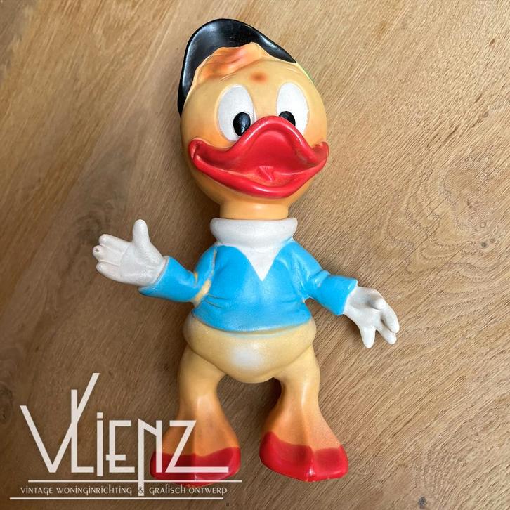 Vintage Disney piepbeest Louie, Kwak van Kwik en Kwek 1962, Verzamelen, Disney, Gebruikt, Beeldje of Figuurtje, Overige figuren