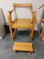 Vintage houten stoel, Enraf Nonius, Gebruikt, Ophalen