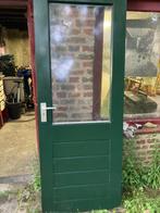 Groene hardhouten deur te koop, Ophalen, Gebruikt, Minder dan 80 cm, Buitendeur