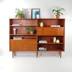 Vintage Deense buffetkast | wandkast teak Danish cabinet, Ophalen of Verzenden, Huis en Inrichting
