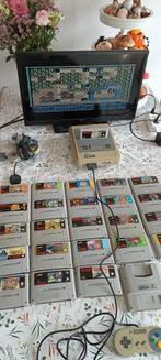 Super Nintendo (snes) console + games + accessoires, Ophalen, Gebruikt, Met 3 controllers of meer, Met games