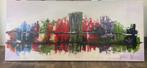 Groot Schilderij Jacob Steiner Abstract Landschap Brug, Antiek en Kunst, Ophalen