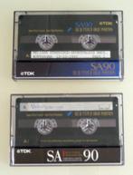 2 TDK SA Super Avilyn High Resolution cassettebandjes C90, Gebruikt, Overige genres, Origineel, Verzenden