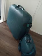 Vintage Trolley Koffer met Bijpassende Tas, Ophalen, Gebruikt, 50 tot 60 cm, Hard kunststof