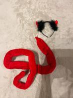 Duivels Kostuum Set - Hoorns & Staart, Ophalen of Verzenden, Gedragen, Halloween, Accessoires