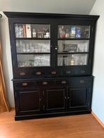 Zwarte buffetkast, Huis en Inrichting, Kasten | Buffetkasten, Ophalen, Gebruikt, 200 cm of meer, 150 tot 200 cm