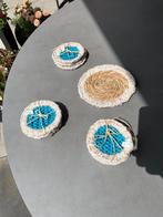 3 sets van 4 raffia glasonderzetters en 1 groter formaat, Huis en Inrichting, Woonaccessoires | Onderzetters, Verzenden, Nieuw