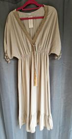 Long dress S/M new beige, cotton, Kleding | Dames, Jurken, Nieuw, Ophalen of Verzenden