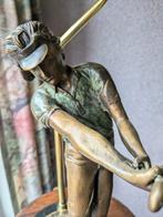 Bronzen Golfer Lamp, Ophalen of Verzenden