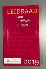 Leidraad voor juridische auteurs Wolters Kluwer 2019, Boeken, Studieboeken en Cursussen, Ophalen of Verzenden, Zo goed als nieuw