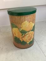 Vintage oud blik Tomado met gele rozen, Verzamelen, Blikken, Ophalen of Verzenden, Gebruikt, Overige