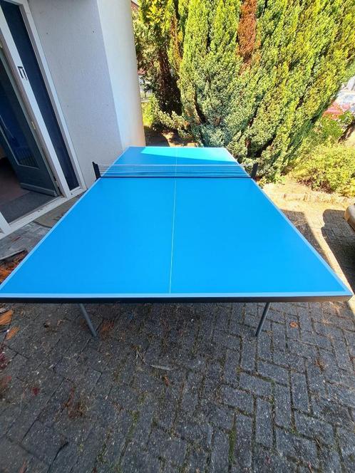 Outdoor Tectonic Blue Tafeltennistafel – Degelijke Kwaliteit, Sport en Fitness, Tafeltennis, Gebruikt, Tafel Outdoor, Inklapbaar