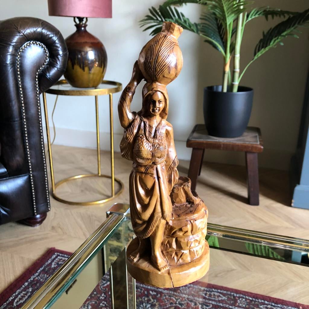 Waterdrager houten beeldje, Ophalen of Verzenden