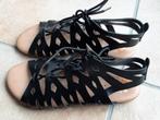 Leren sandalen zwart. Merk Porronet. Nieuwstaat/ongedragen, Zwart, Zo goed als nieuw, Porronet, Sandalen of Muiltjes