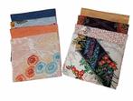 Japanse vintage zijde bundels 8 stuks van min. 30x15cm €9,95, Hobby en Vrije tijd, Stoffen en Lappen, Overige kleuren, Verzenden