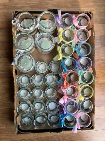 Verschillende potjes waxinelichtjes voor bruiloft/feest beschikbaar voor biedingen