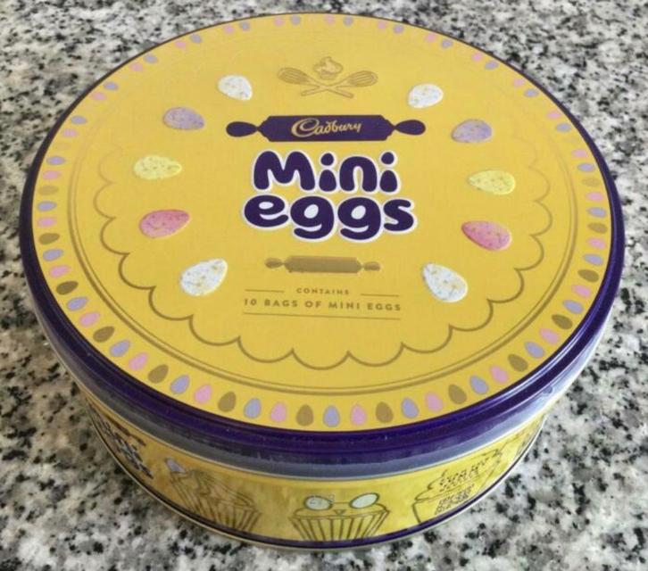 Blik mini eggs, Cadbury, Verzamelen, Blikken, Gebruikt, Overige, Overige merken, Ophalen of Verzenden