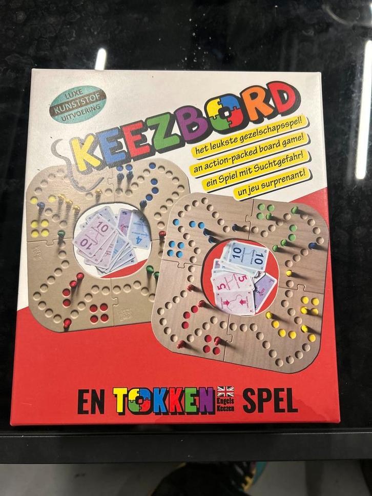 Keezbord - Leuk Gezelschapsspel!, Hobby en Vrije tijd, Gezelschapsspellen | Bordspellen, Zo goed als nieuw, Drie of vier spelers