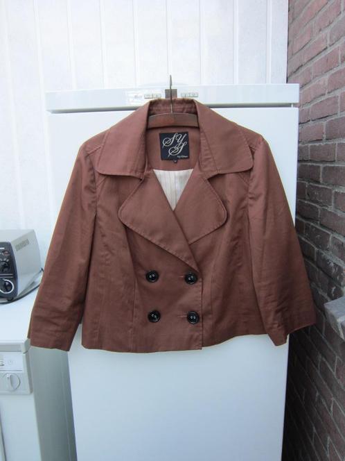 Jasje, Bruin, Maat 42, Merk Steps, 100% Katoen., Kleding | Dames, Jasjes, Kostuums en Pakken, Zo goed als nieuw, Jasje, Maat 42/44 (L)