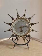 Orfac Midcentury Modern Sunburst Tafelklok, Antiek en Kunst, Antiek | Klokken, Ophalen