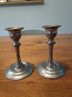 Tinnen kandelaars - Italiaans Pewter, Antiek en Kunst, Antiek | Kandelaars, Ophalen of Verzenden, Overige materialen