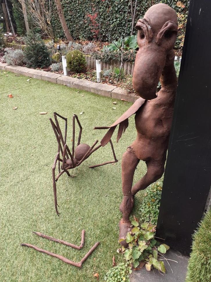 IJzeren beelden, Antiek en Kunst, Kunst | Beelden en Houtsnijwerken, Ophalen