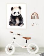 Kinderposter Safari Dieren Panda Little Dreamzzz, Kinderen en Baby's, Nieuw, Ophalen of Verzenden, Wanddecoratie, Support@littledreamers.nl