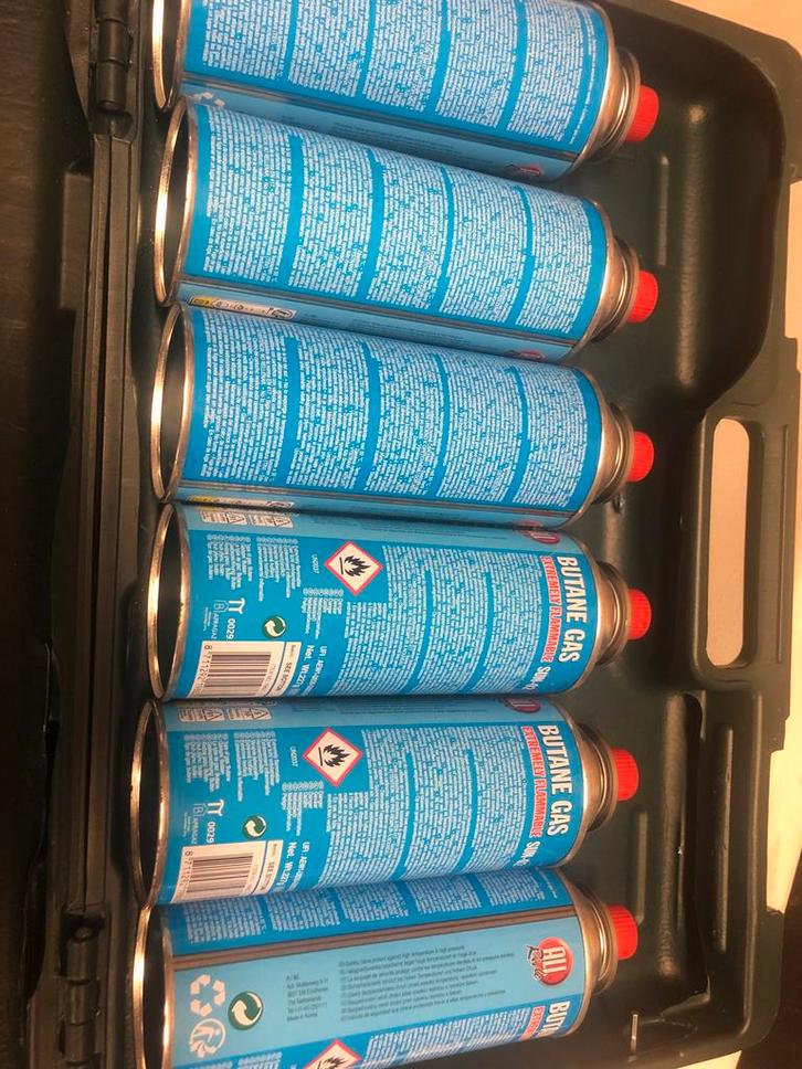 6 Butaan Gasflessen Sun-02 (227 gram), Caravans en Kamperen, Kampeeraccessoires, Nieuw, Ophalen