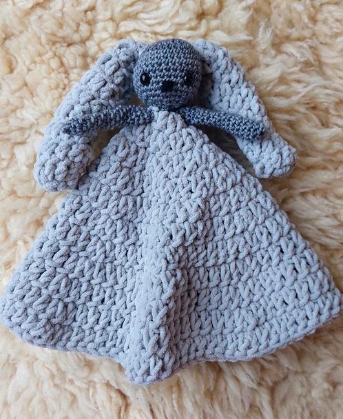 Superzacht gehaakt knuffeldoekje konijn kraamkadootje, Kinderen en Baby's, Kraamcadeaus en Geboorteborden, Nieuw, Ophalen of Verzenden
