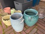 GRATIS Bloempotten van aardewerk en glas, Tuin en Terras, Bloempotten, Ophalen, Rond, Zo goed als nieuw, Aardewerk