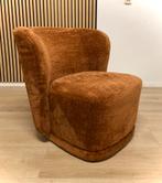 Sjieke brons stof geweven fauteuil / relax stoel, Ophalen, Nieuw, Stof, Industrieel bruin brons koper rood boucle teddystof stoel