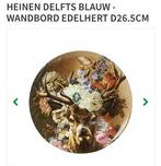 Gezocht: Heinen Delfts Blauw wandbord “Edelhert”, Ophalen of Verzenden