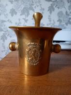 Antieke vijzel met stamper - Brons, Antiek en Kunst, Ophalen of Verzenden, Brons