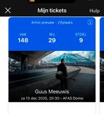 Twee tickets Guus Meeuwis 13 december 2025 Antwerpen, Tickets en Kaartjes, Twee personen, December