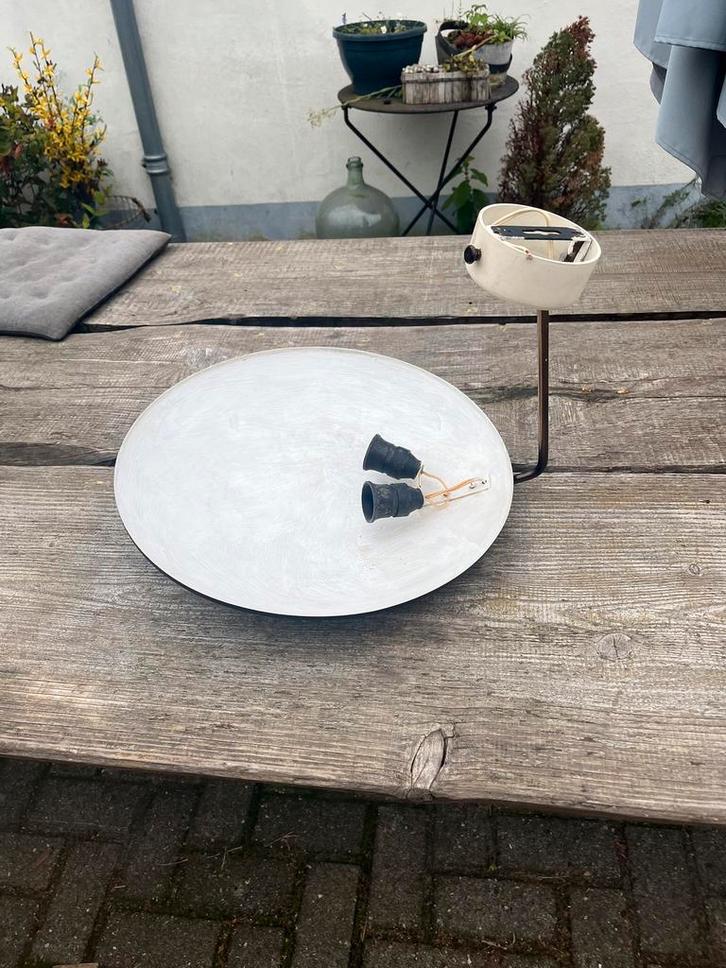 Stilnovo plafondlamp metaal Italië Bruno Gatta jaren 50-60, Huis en Inrichting, Lampen | Plafondlampen, Zo goed als nieuw, Metaal