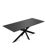 Melamine eettafel eiken zwart - Recht - KAS20, Ophalen, 50 tot 100 cm, Zo goed als nieuw, Vijf personen of meer
