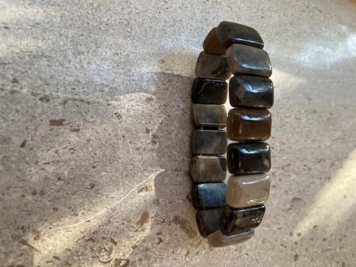 Armband van Vuursteen, Sieraden, Tassen en Uiterlijk, Armbanden, Nieuw, Overige materialen, Bruin, Met edelsteen, Met kristal