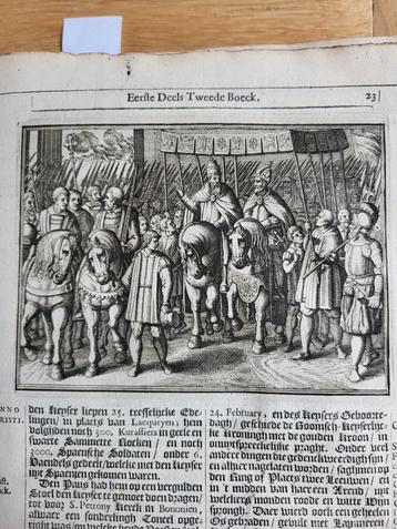 Karel V Kroning Gravure, 1530 beschikbaar voor biedingen