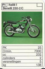 F1 motorkaartje benelli 250 -2c, Verzenden, Zo goed als nieuw, Motoren
