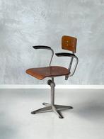 Ahrend tekentafelstoel Friso Kramer vintage burostoel design, Ophalen, Gebruikt, Bruin, NL