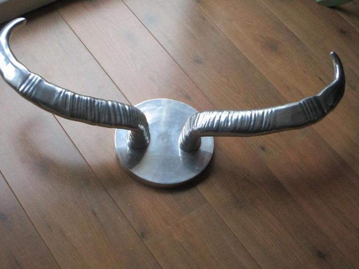 Alluminium Buffelhoorn`, v.a 35,00e, Huis en Inrichting, Woonaccessoires | Wanddecoraties, Gebruikt, Ophalen