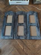 Mooi scherm met 6 fotolijsten, hout en glas, Ophalen of Verzenden, Gebruikt