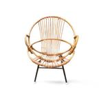 Vintage rotan stoel jaren 70, Antiek en Kunst, Antiek | Meubels | Stoelen en Banken, Ophalen