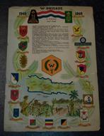 Overzicht emblemen en gebeurtenissen W-Brigade Indië, Verzenden, Landmacht, Nederland, Foto of Poster
