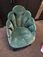 Groene Velvet Schelpenstoel Sissy Boy, Huis en Inrichting, Fauteuils, Ophalen, Gebruikt, Minder dan 75 cm, Stof
